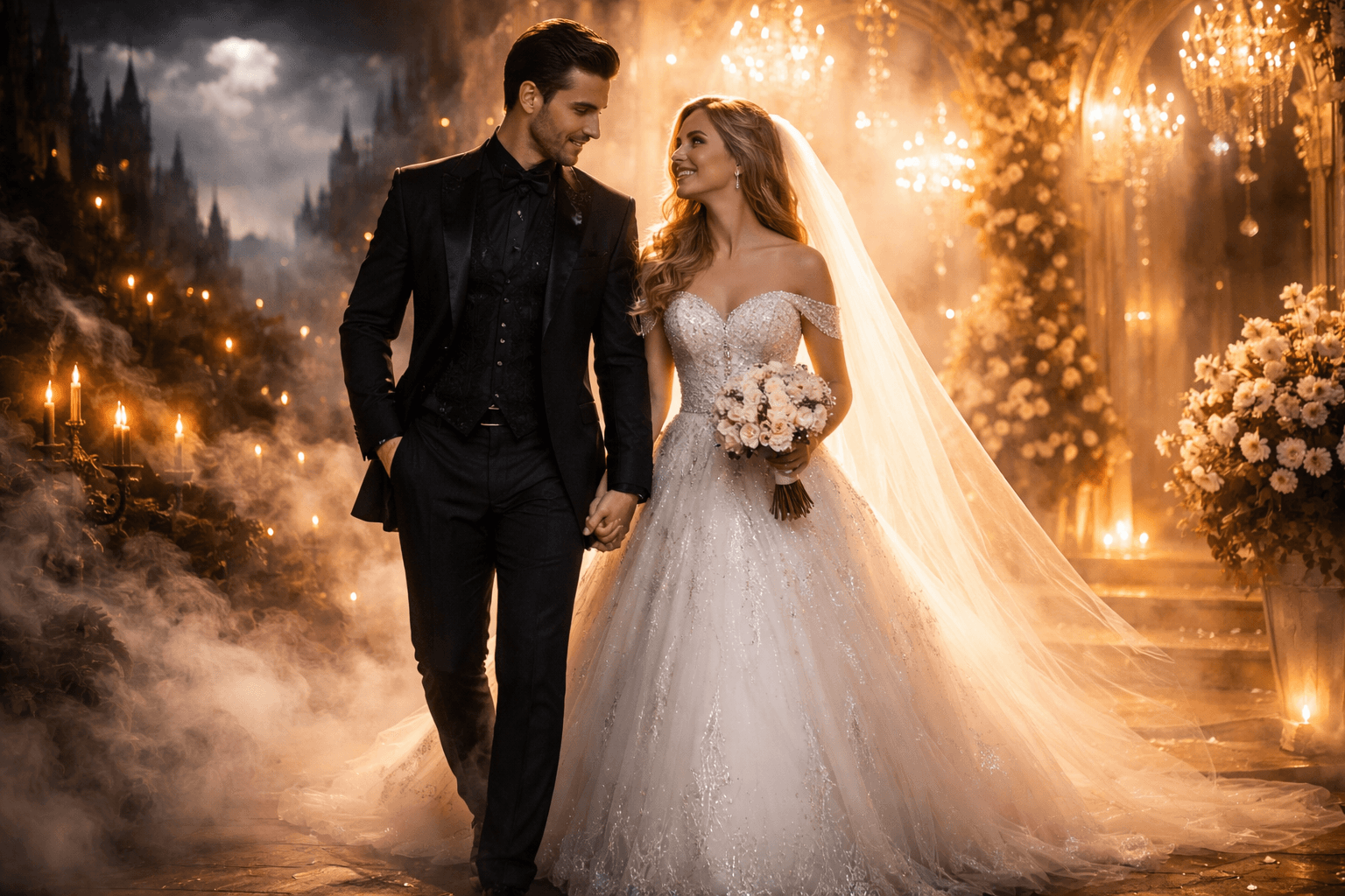 Cinematic wedding background