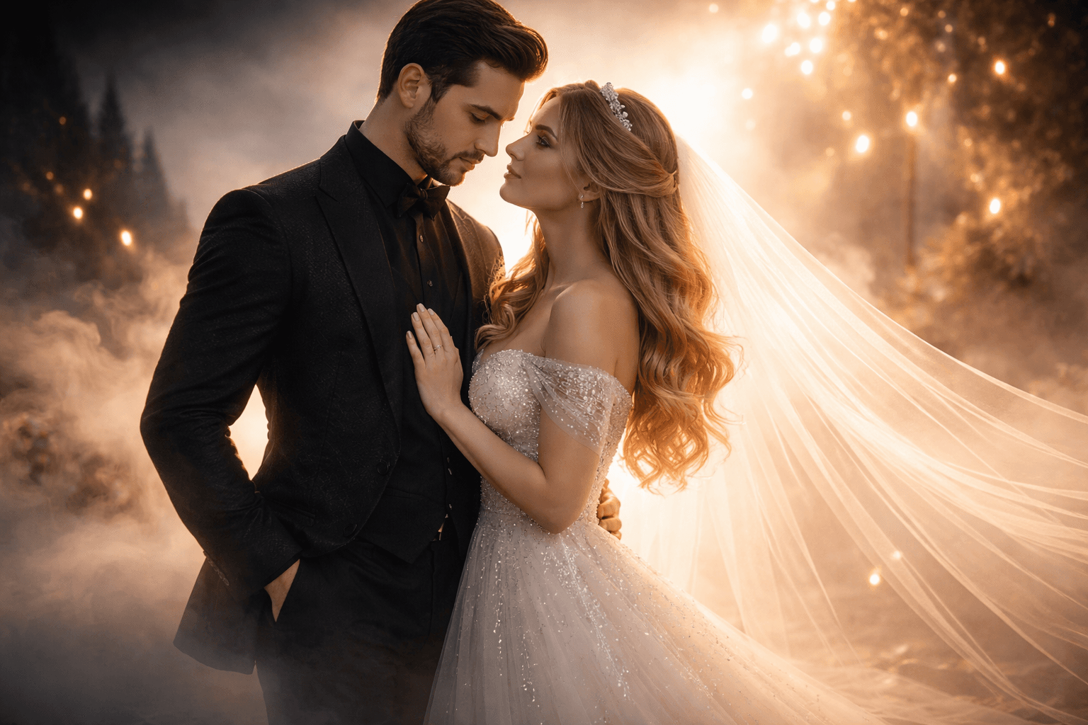 Cinematic wedding background
